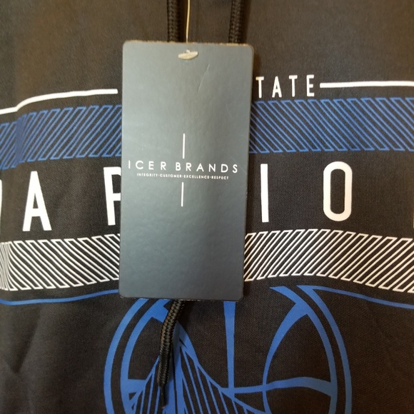 Golden State UNK NBA Men's Fleece Hoodie Pullover Sweatshirt Large Black/Blue - Picture 3 of 5